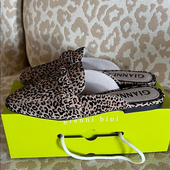 Ganni Leopard Print Mules - Picture 3 of 5
